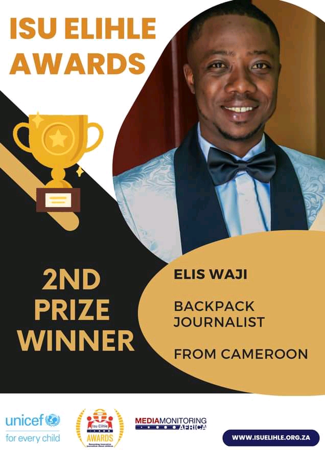 Waji Kiga Elis : Gagnant du 2nd prix de meilleur reporter media matter (MMA).